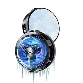 SL10 Mobile Phone Magnetic/Back-Clip 2 in 1 Semiconductor Cooling Radiator with RGB Light Compatible for iOS Android LOL Game Cooler(SL10 Type-1 White)