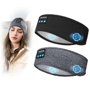 2 Pack Sleep Headphones, Sleeping Headphones | Bluetooth Headband with Ultra-Thin HD Stereo Speaker, Wireless Headphone for Sports, Insomnia, Yoga, Air Travel, Meditation, Christmas Gift