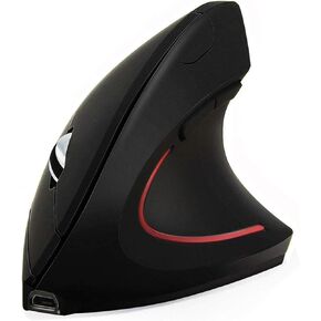 CHUYI Ergonomic Vertical Wired Mouse 3200 DPI LED Backlit Light 5 Buttons Optical Corded Office Mouse with a 4.62ft Cord for PC Computer Laptop Notebook for Right Hand (Black)
