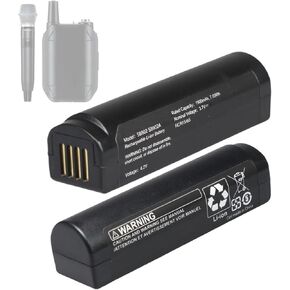 (2 Pack) for Shure SB902 Battery Replacement: for Shure GLX-D Battery - Digital Wireless Systems Rechargeable for SB902A, GLXD1, GLXD2, MXW2, GLX-D Transmitters, Receiversand Batteries 1900mAh