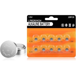 LR626 Batteries 10 Pack, Long-Lasting AG4 LR626/L626 /SR626 /377 /SR626SW Batteries Coin Cells for Watches Calculators Toys