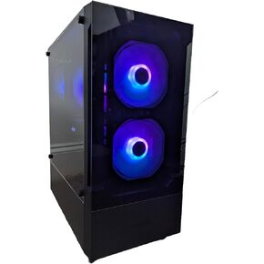 Centaurus Andromeda B9 Gaming PC, AMD Ryzen 7 5700X3D 8-Core, Radeon RX 7600, 32GB RAM, 1TB NVME SSD, Win 11 Pro, WiFi, RGB LEDs, Glass. Custom Built Performance Gaming Desktop Computer