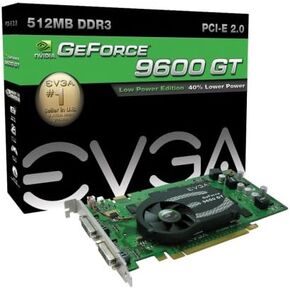 EVGA 512-P3-N856-LR GeForce 9600 GT Low Power 512MB GDDR3 PCI Express 2.0 Graphics Card (Renewed)