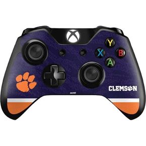 Skinit Decal Gaming Skin Compatible with Xbox One Controller - Officially Licensed Clemson University Tiger Print Purple Design