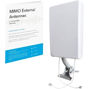 Waveform DualMini: Low-Profile 2x2 MIMO Window Antenna | Omnidirectional 4G/5G Routers & Hotspots | for Netgear M5 (MR5200) & M6 (MR6150 & MR6550), Orbi, Verizon | Homes and RVs | Antenna Only