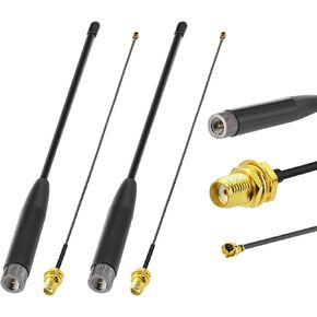 هوائي Bingfu Lora 915MHz Whip 7.68 " - SMA Male Connector مع هوائي كبل عالي الكبلات في U.FL/IPX لـ Lorawan - 2 Pack