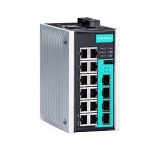 MOXA EDS-G516E-4GSFP - 16 Ports Managed Full Gigabit Ethernet Switch, 12 10/100/1000BaseT(X) Ports, and 4 100/1000Base SFP Slots, -10°C to 60°C Operating Temperature