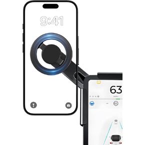 MATTLE PHOPET TESLA MODEL Y 3 MAGSAFE CAR MOUNT 【أقوى قوة مغناطيسية】 حامل هاتف السيارة لشاشة Tesla 3/Y/S/X/Cybertruck ، يناسب جميع الهاتف ، طراز Tesla Y 3 ملحقات 2025 لا غراء مطلوب