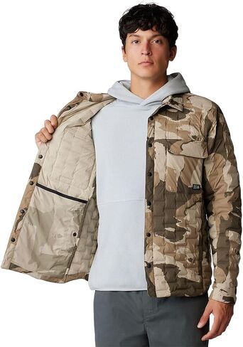 Mountain Hardwear Stretchdown Light Shacket, Trail Dust, M in Saudi Arabia