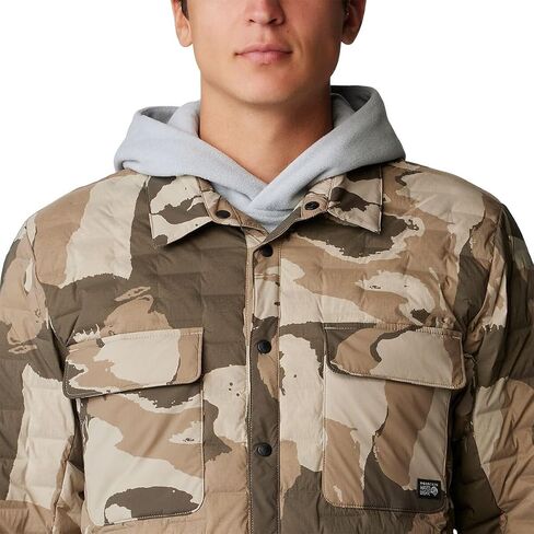 Mountain Hardwear Stretchdown Light Shacket, Trail Dust, M in Saudi Arabia