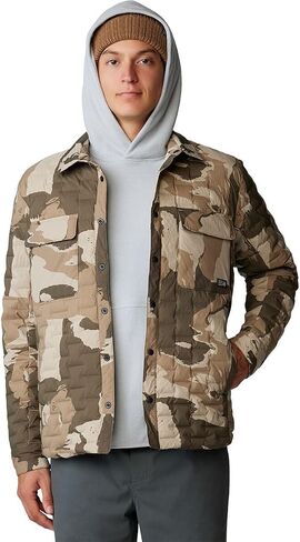 Mountain Hardwear Stretchdown Light Shacket, Trail Dust, M in Saudi Arabia