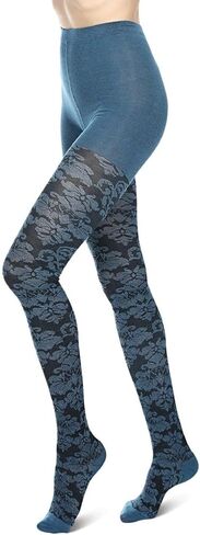 MeMoi Floral Paisley Cotton Blend Sweater Tights in Kuwait