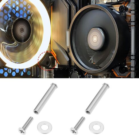 8pcs Chassis Fan Radiator Fixing Screws Model WT01 Suitable for PC Silver in Saudi Arabia