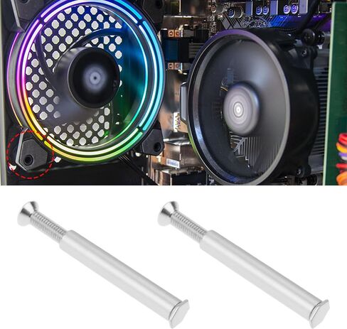 8pcs Chassis Fan Radiator Fixing Screws Model WT01 Suitable for PC Silver in Saudi Arabia