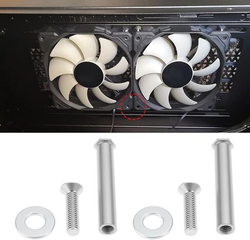 8pcs Chassis Fan Radiator Fixing Screws Model WT01 Suitable for PC Silver in Saudi Arabia