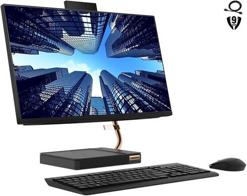 Lenovo Ideacentre A540 23.8" FHD All-in-One Desktop, AMD Ryzen 5 Pro 4650GE 6 Cores Processor, 16GB RAM 512GB PCIe SSD, Wi-Fi, Bluetooth, Wireless Keyboard & Mouse, Windows 10 Pro, Black in Saudi Arabia