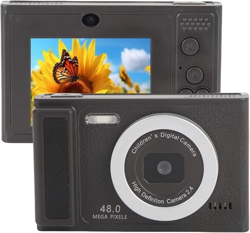 كاميرا رقمية Cuifati 48 ميجابكسل مع HD 1080 بكسل ، استشعار الضوء التلقائي وشاشة 2.4 بوصة ، كاميرا فيديو بدون مرآة ، ضبط تلقائي للتصوير الفوتوغرافي (الأسود) in Saudi Arabia