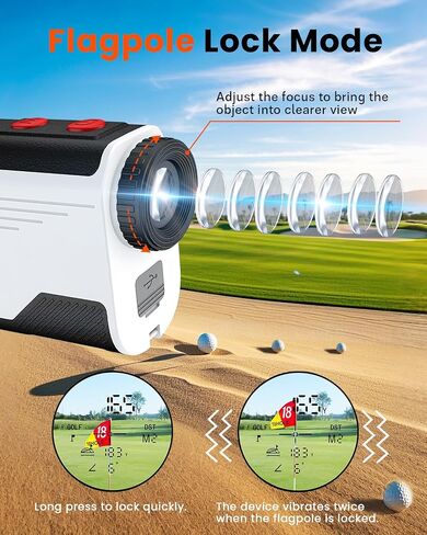 Golf Rangefinder مع SLOPE-1300/1500 ياردة مكتشف نطاق الليزر للغولف والصيد ، والتكبير 7x ، واهتزاز قفل العلم عالي الدقة ، وقابلة لإعادة الشحن ، و IP54 مقاومة للماء ، ومضمنة في قطاع مغناطيسي مدمج in Kuwait