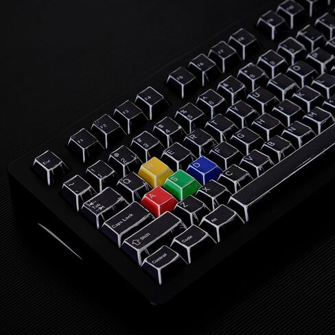 141 Keys Retro Anime Keycaps PBT Dye Sub Manga Keycaps Cherry Profile Black Key Caps Set Fit for 61/64/87/104/108 Cherry Mx Switches Mechanical Keyboard in Kuwait