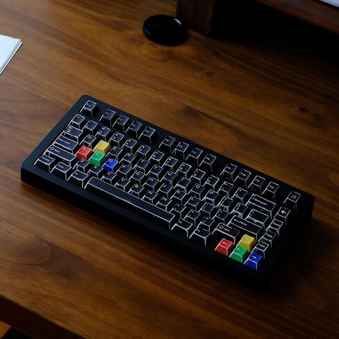 141 Keys Retro Anime Keycaps PBT Dye Sub Manga Keycaps Cherry Profile Black Key Caps Set Fit for 61/64/87/104/108 Cherry Mx Switches Mechanical Keyboard in Kuwait