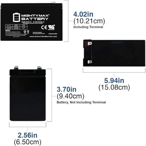Mighty Max Battery 12V 9Ah SLA Replacement Battery for APC Back-UPS ES BE500R - 2 Pack in Saudi Arabia