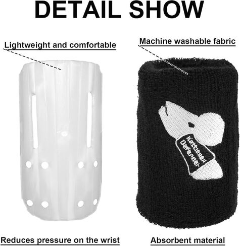 Kettlebell Wrist Guards, Shock Absorbing Wrist Band Protection with Plastic Support, Soft Sweat Absorbent Material Sleeve Athletics Sweatband, Workout Strength Training Weightlifting (1 Pair) in Saudi Arabia