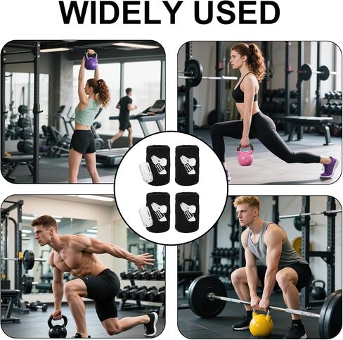 Kettlebell Wrist Guards, Shock Absorbing Wrist Band Protection with Plastic Support, Soft Sweat Absorbent Material Sleeve Athletics Sweatband, Workout Strength Training Weightlifting (1 Pair) in Saudi Arabia