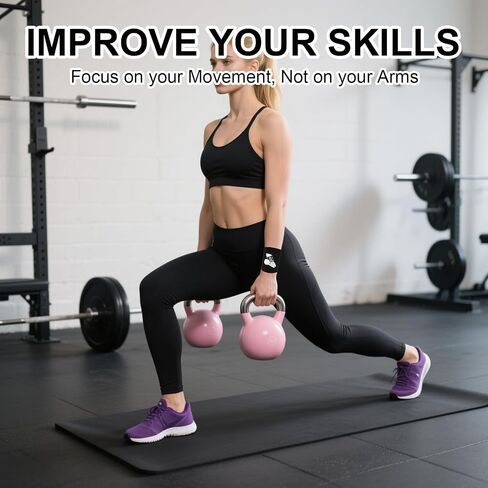Kettlebell Wrist Guards, Shock Absorbing Wrist Band Protection with Plastic Support, Soft Sweat Absorbent Material Sleeve Athletics Sweatband, Workout Strength Training Weightlifting (1 Pair) in Saudi Arabia