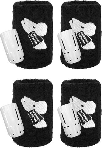 Kettlebell Wrist Guards, Shock Absorbing Wrist Band Protection with Plastic Support, Soft Sweat Absorbent Material Sleeve Athletics Sweatband, Workout Strength Training Weightlifting (1 Pair) in Saudi Arabia
