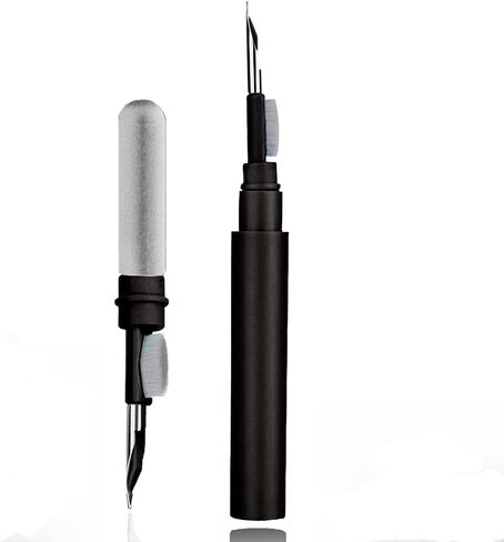 Earbud Cleaning Kit for Airpods Pro 1-3, Multi-Function Clean Pen with Soft Brush Flocking Sponge, Airpod Cleaner Kit for Bluetooth Earphones, Charging Box, Black in Saudi Arabia