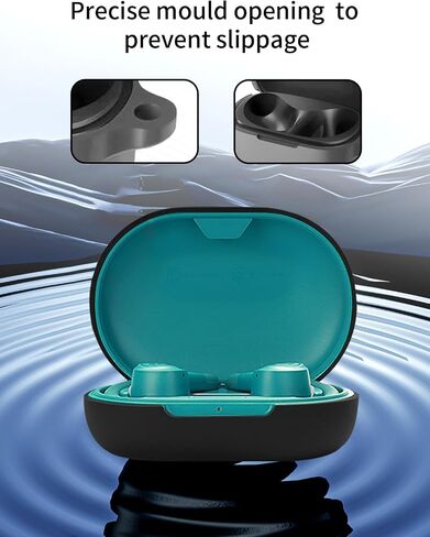 Compatible with JLab Go Air Sport Wireless Earbuds,Premium Silicone Shockproof Protection Skin Touch Charging Port Accessible, Front LED Visible with Lanyard,Black. in Saudi Arabia
