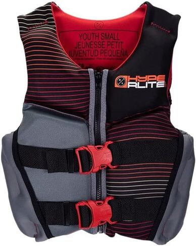 Hyperlite Indy CGA Kids Wakeboard Vest Grey/Red Sz S (50-75Lbs) in Saudi Arabia