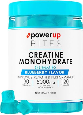 Creatine Monohydrate Gummies for Men & Women, 100% Creatine Mixed Berry Gummies, 5g per Serving + Vegan, Sugar Free + Strength, Energy, Muscle & Booty Gain - 120 Count in Saudi Arabia