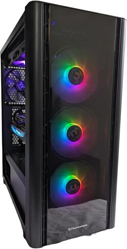 Centaurus Andromeda B9 Gaming PC ، AMD Ryzen 7 5700x3d 8-Core ، Radeon RX 7600 ، 32GB RAM ، 1TB NVME SSD ، Win 11 Pro ، WiFi ، RGB LEDS ، Glass. كمبيوتر سطح مكتب ألعاب الأداء المخصص مخصص in Kuwait