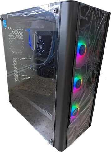 Centaurus Andromeda B9 Gaming PC ، AMD Ryzen 7 5700x3d 8-Core ، Radeon RX 7600 ، 32GB RAM ، 1TB NVME SSD ، Win 11 Pro ، WiFi ، RGB LEDS ، Glass. كمبيوتر سطح مكتب ألعاب الأداء المخصص مخصص in Kuwait