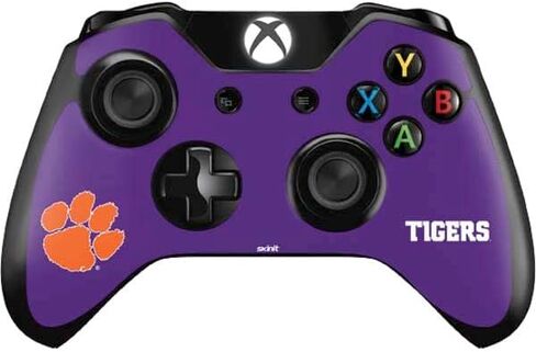 Skinit Decal Gaming Skin Compatible with Xbox One Controller - Officially Licensed Clemson University Tiger Print Purple Design in Saudi Arabia
