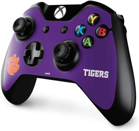 Skinit Decal Gaming Skin Compatible with Xbox One Controller - Officially Licensed Clemson University Tiger Print Purple Design in Saudi Arabia