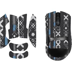 Mouse Grip Tape Full Coverage for Razer DeathAdder V3 Pro, Mouse Anti Slip Grip Tape,Self-Adhesive PreCut Sweat-Resistant Professional Mice Upgrade Kit(Black)