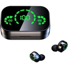 Wireless Earbuds Bluetooth 5.3 Earphones with Wireless Charging Case, True Wireless in Ear Headphones with Power Display Touchable Waterproof Stereophony for Sports/Games/Daily
