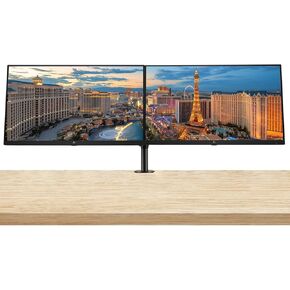 HP P27h G5 27inch 1920 x 1080 Full HD Edge LED LCD Monitor, 2-Pack Bundle with HDMI, VGA, Display Port with Built-in Speakers and Desk Mount Dual Monitor Stand