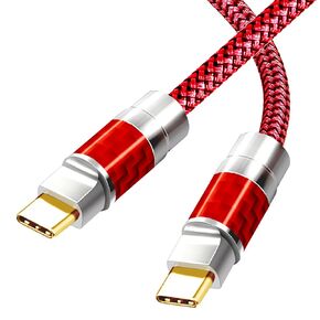Type C to C 40FT Cable, 4K60HZ GEN2x2(Data usb2.0),Type C Video Output from USB3.2/ USB4.0& Sync for Xreal MacBook Pro iPad Pro iPhone 15 Pro Galaxy S22 Portable Monitor (Red)
