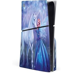 Skinit Decal Gaming Skin Compatible with PS5 Slim Disk Console - Officially Licensed Rhiannon Fairy and Unicorn by Rachel Anderson Design
