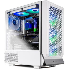 Skytech Omega Gaming PC سطح مكتب ، Ryzen 7 9800x3d 4.7 GHz (5.2 GHz Turbo Boost) ، AMD RX 9070 16GB GDDR6 ، 2TB GEN4 NVME SSD ، 32GB DDR5 RAM 6000 RGB ، 850W GOLD PSU ، 360MM ARGB AIO ، WI-FI