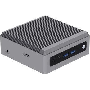 Fanless Barebone Mini PC Intel Alder Lake N100 [4C/4T, Up to 3.40GHz] DDR4 RAM M.2 SSD 2xHDMI 2.0 DP1.4 2xLAN 3xUSB3.2 1xUSB2.0 USB-C SIM WIFI6 BT for Business/Home