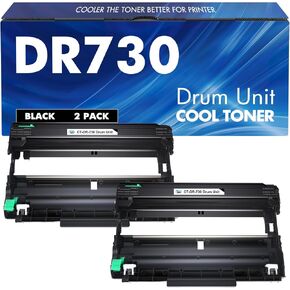 DR730 DR-730 Drum Unit 2-Pack Compatible Replacement for Brother Drum DR730 DR-730 DR 730 for MFC-L2710DW MFC-L2750DW HL-L2395DW HL-L2370DW DCP-L2550DW MFC-L2750DWXL Printer (Black，Not Toner)