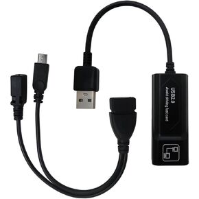 USB 2.0 to Ethernet RJ45 Network LAN Adapter Fit for Connecting 3/2nd Generation Fire Stick