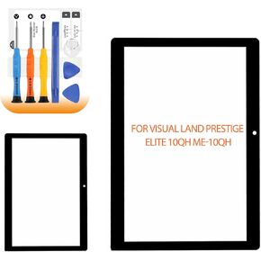 Touch Screen Panel Glass for Visual Land Prestige Elite 10QH ME-10QH Digitizer Replacement with Tools(Not Include LCD)