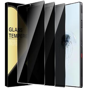 (3 Pack) for ZTE Nubia Red Magic 10 Pro / 10 Pro+ / 10 Air Privacy Screen Protector,Anti-Spy Tempered Glass flim,9H Hardness,Anti-Scratch, Case Friendly, Bubble Free