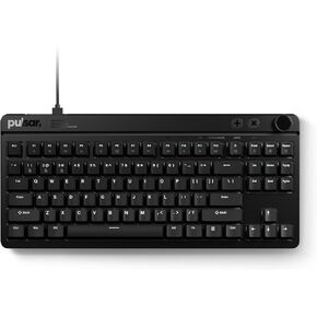 Pulsar XBOARD MS Mechanical Gaming Keyboard, 35K Scan Rate & 8K Polling for Ultra-Low Latency, Hot Swappable, TKL Gasket Mount, Aluminum Plate, PBT Double-Shot Keycaps, RGB Backlit, Volume Knob