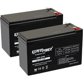 ExpertPower 2 Pack 12V 7Ah AGM Rechargeable Battery